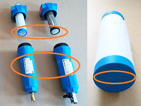 Walker濾芯型號在濾芯端蓋和過(guò)濾器殼體上